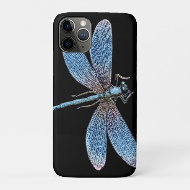 Capa Para iPhone 11 Pro Dragonfly Azul (Verso)