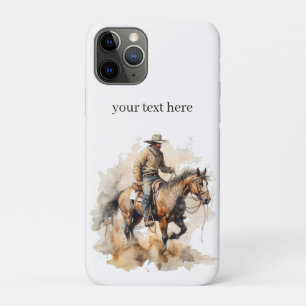 Capa Para iPhone 11 Pro Dusty Trail Ride em Watercolor, personalizado