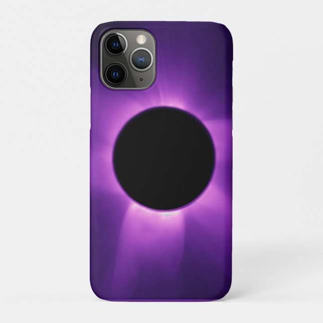 Capa Para iPhone 11 Pro Eclipse Solar Artificial do Espaço (Verso)