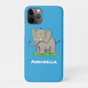 Capa Para iPhone 11 Pro Elefante engraçado e bonito com desenho animado de