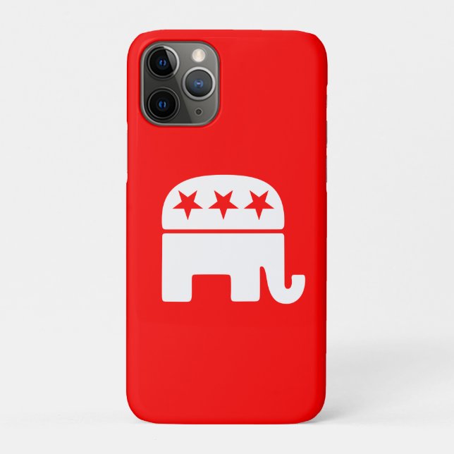 Capa Para iPhone 11 Pro Elefante Republicano (Verso)