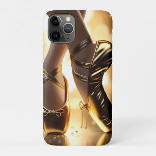 Capa Para iPhone 11 Pro Elegância do ouro: Ballerina Calçados no Dourado B