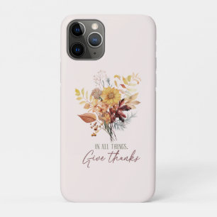 Capa Para iPhone 11 Pro Em Tudo, Dê Obrigados - Buquê Floral De Outono