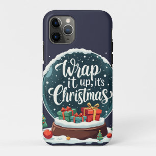 Capa Para iPhone 11 Pro Encerre-o É Design do Globo de Neve de Natal