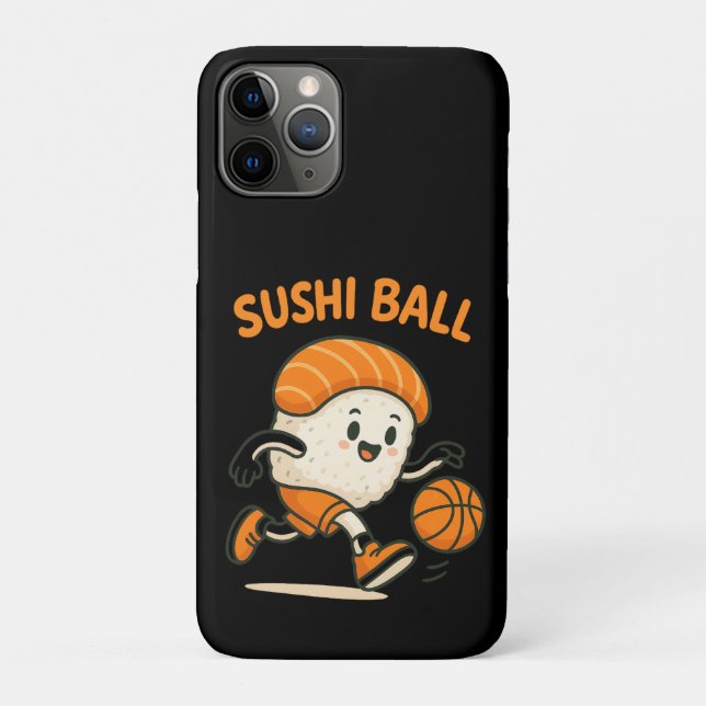 Capa Para iPhone 11 Pro Energia de Basquete Sushi (Verso)