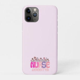 Capa Para iPhone 11 Pro Enfermeira Floral