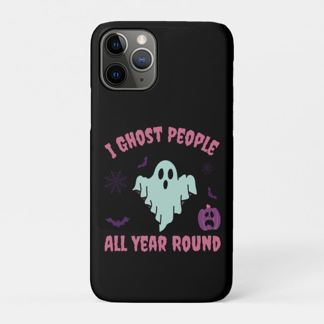 Capa Para iPhone 11 Pro Engraçado Citação do Fantasma Halloween (Verso)