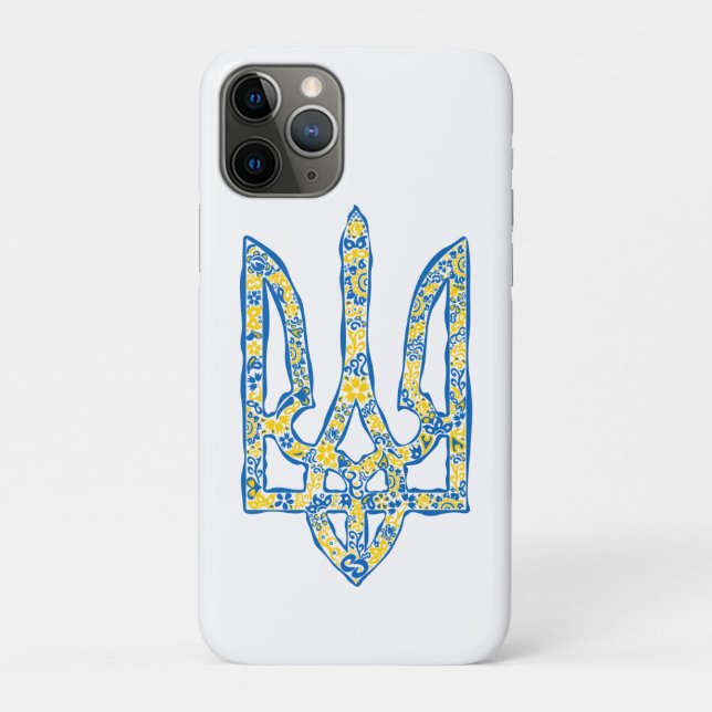 Capa Para iPhone 11 Pro Énica nacional ucraniana emblem trident trizub (Verso)