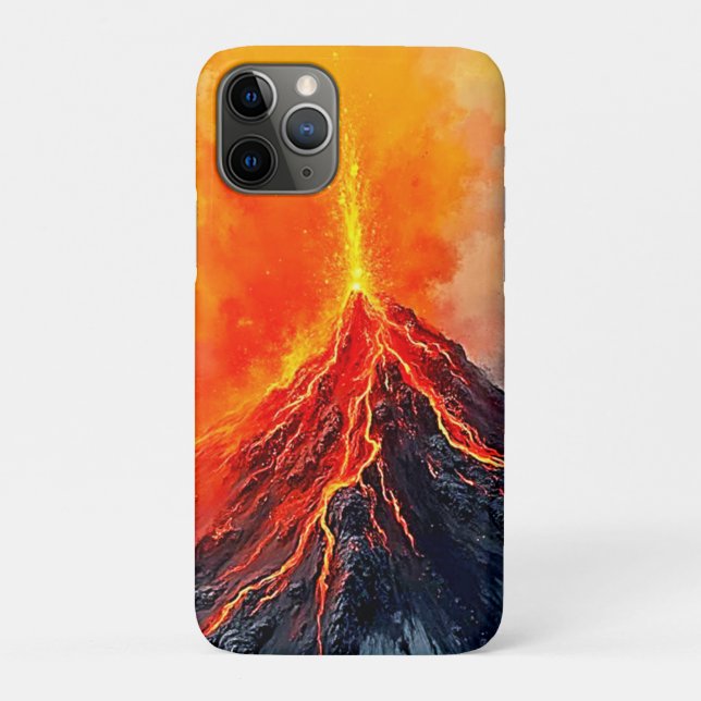 Capa Para iPhone 11 Pro Erupção Vulcânica: Poder Bruto (Verso)