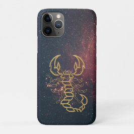 Capa Para iPhone 11 Pro Escorpião Dourado