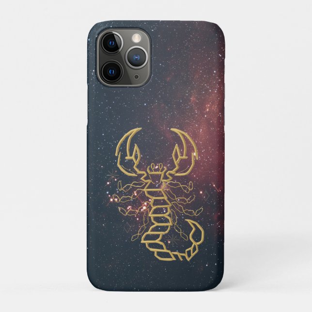 Capa Para iPhone 11 Pro Escorpião Dourado (Verso)