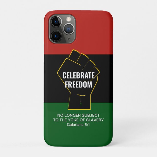 Capa Para iPhone 11 Pro Escritura personalizável da LIBERDADE de 1970 (Verso)