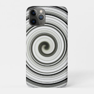 Capa Para iPhone 11 Pro Espiral branca e negra