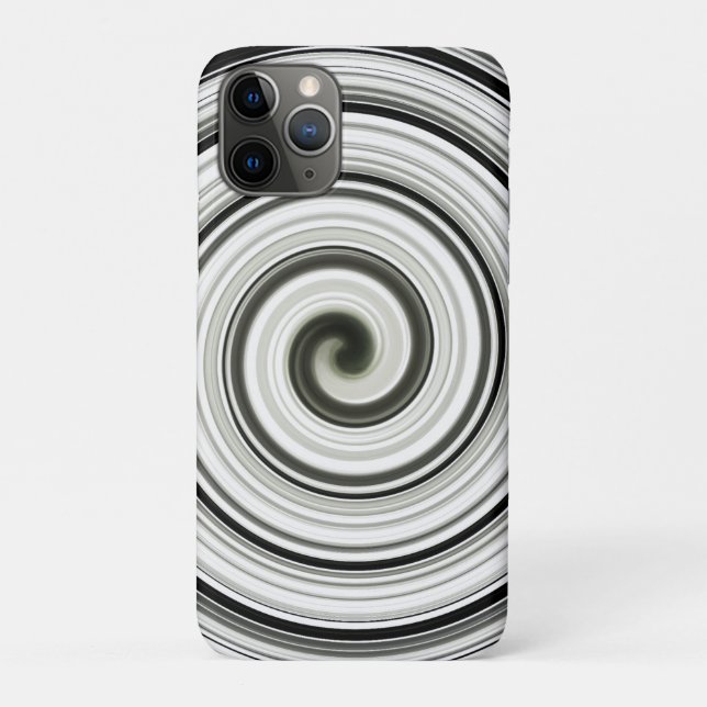 Capa Para iPhone 11 Pro Espiral branca e negra (Verso)