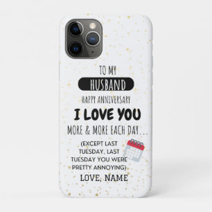 Capa Para iPhone 11 Pro Esposa Engraçada para Marido Mensagem de Humor no