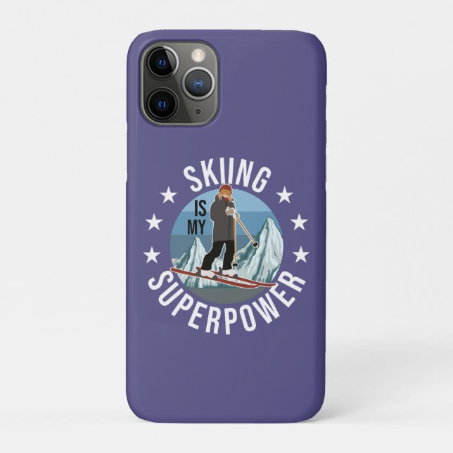 Capa Para iPhone 11 Pro Esqui É Minha Superpotência (Verso)