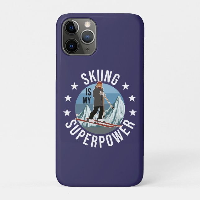 Capa Para iPhone 11 Pro Esqui É Minha Superpotência (Verso)