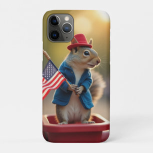 Capa Para iPhone 11 Pro Esquilo Patriótico