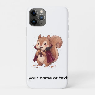 Capa Para iPhone 11 Pro Esquilo Vampiro Fofo com Cape de Halloween de Bolo