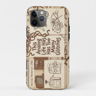 Capa Para iPhone 11 Pro Esta Vida Analógica Tem Muitos Erros Sticker VHS