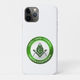 Capa Para iPhone 11 Pro Estojo de iPhone/iPad Maçônico Verde