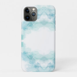 Capa Para iPhone 11 Pro Estojo de telefone branco com aguarela azul claro