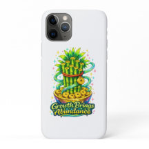Estojo de telefone de bambu sortudo Prosperidade P