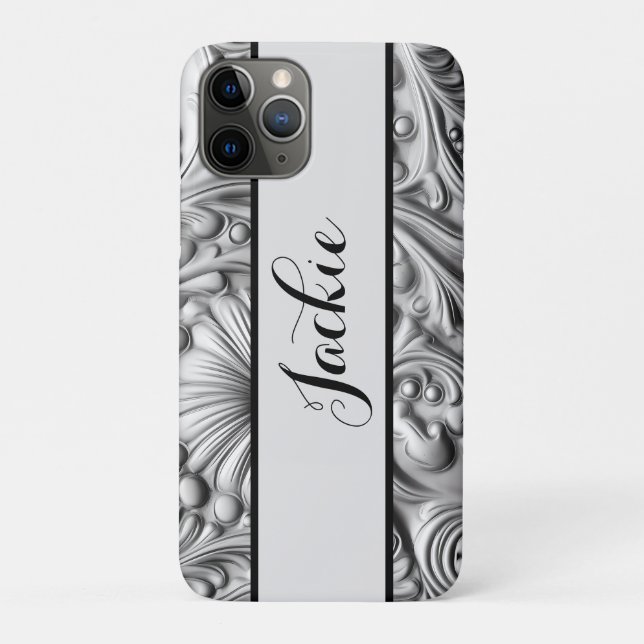 Capa Para iPhone 11 Pro Estojo para iPhone com impressão em relevo Case-Ma (Verso)