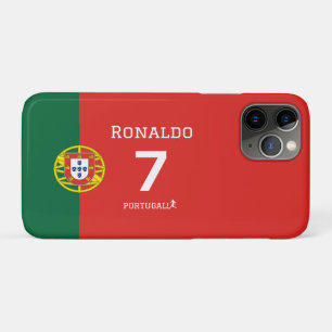 Capa Para iPhone 11 Pro Estojo Personalizado da Bandeira de Futebol de Por