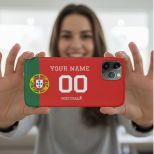 Capa Para iPhone 11 Pro Estojo Personalizado da Bandeira do Futebol de Por