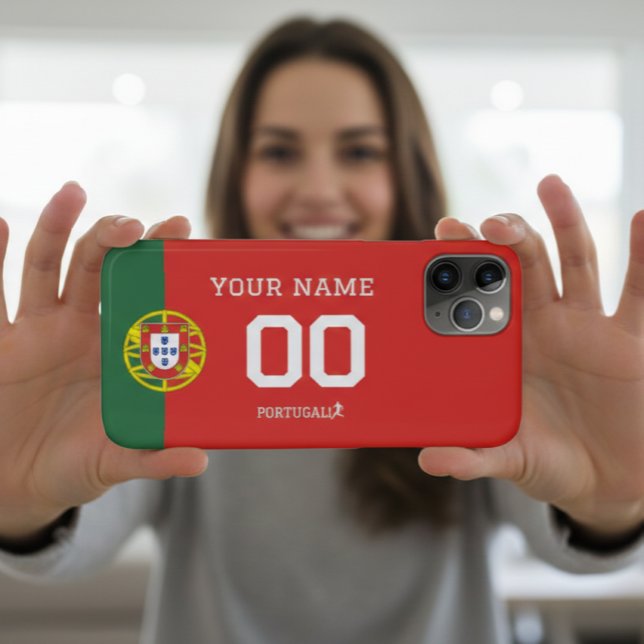 Capa Para iPhone 11 Pro Estojo Personalizado da Bandeira do Futebol de Por (Criador carregado)