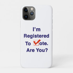 Capa Para iPhone 11 Pro Estou registrado para a votação de 2024