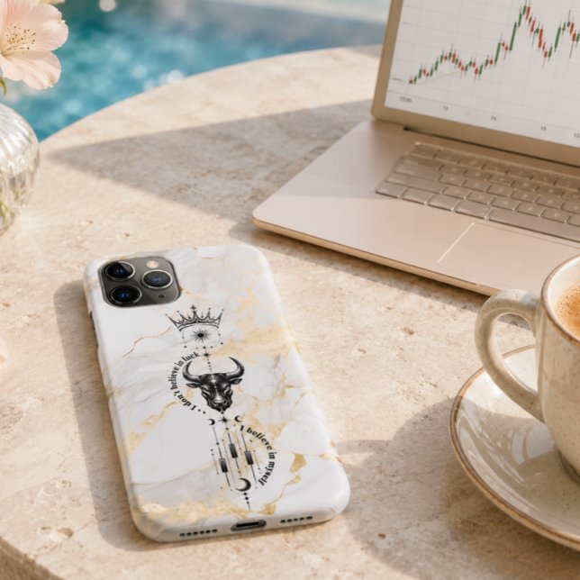Capa Para iPhone 11 Pro Eu Acredito em Mim Mesmo trader premium (Product shown in an AI-assisted illustrative lifestyle setting.)