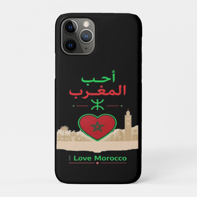 Capa Para iPhone 11 Pro Eu Amo Marrocos (Verso)