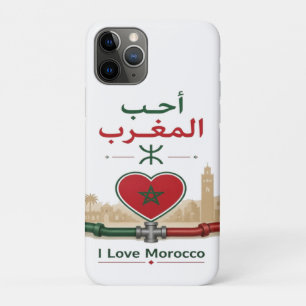 Capa Para iPhone 11 Pro Eu Amo Marrocos