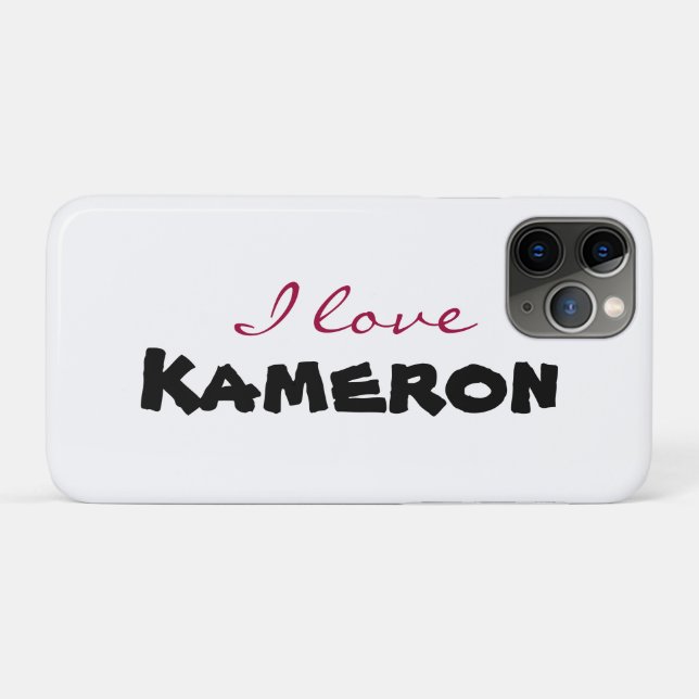 Capa Para iPhone 11 Pro Eu amo [personalizar] (Verso (horizontal))