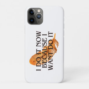 Capa Para iPhone 11 Pro Eu faço agora porque eu quero motivar ouro /