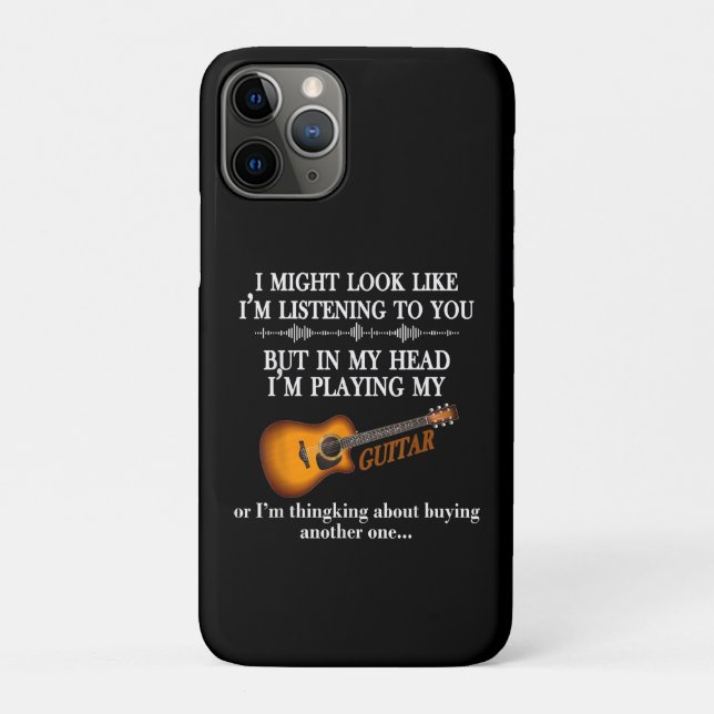 Capa Para iPhone 11 Pro Eu Posso Parecer Que Estou Ouvindo Você Sobre Viol (Verso)