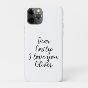 Capa Para iPhone 11 Pro Eu Te Amo Modelo de Texto