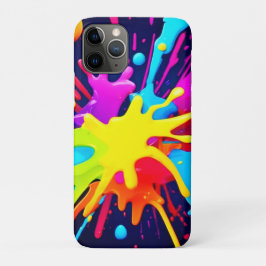 Capa Para iPhone 11 Pro Explosão de Pintura Radiante