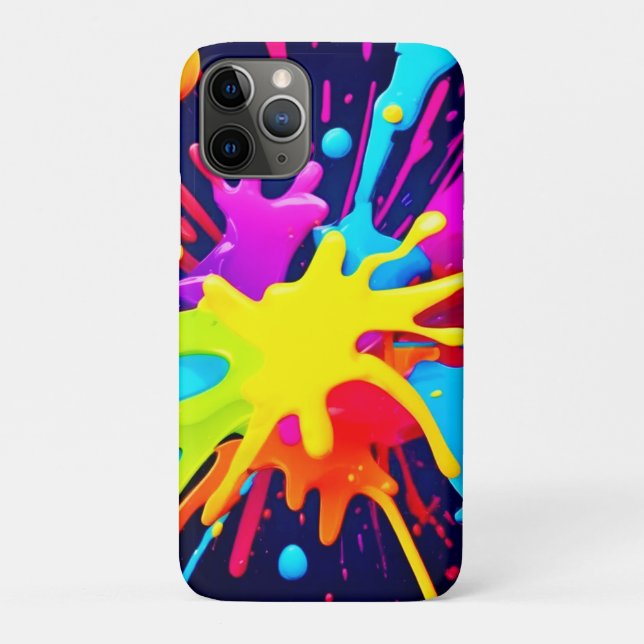 Capa Para iPhone 11 Pro Explosão de Pintura Radiante (Verso)