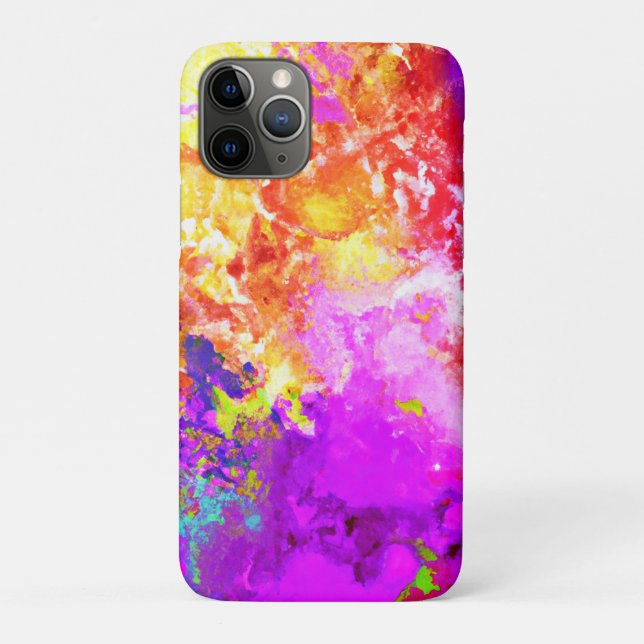 Capa Para iPhone 11 Pro Explosões de Cores Abstratas Artísticas (Verso)