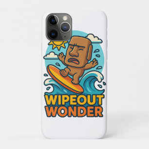 Capa Para iPhone 11 Pro Falha no Surf Wipeout Moai Chibi