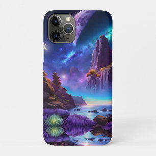 Capa Para iPhone 11 Pro Fantasia de Paisagem lavanda