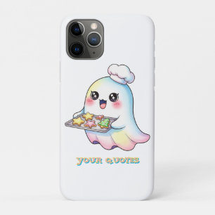 Capa Para iPhone 11 Pro Fantasma Kawaii Chef Com Biscoitos De Natal
