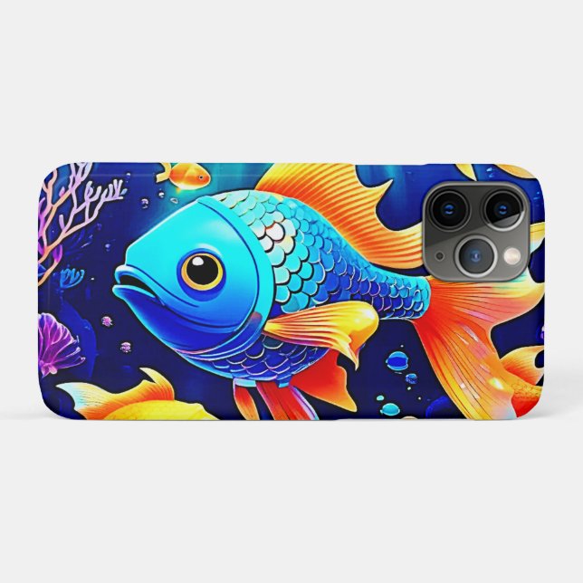 Capa Para iPhone 11 Pro Fantasy Fish Natação (Verso (horizontal))