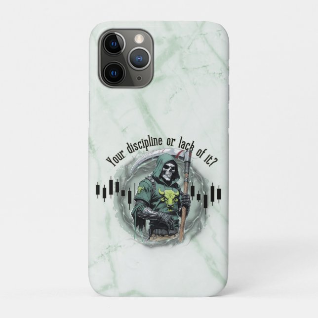 Capa Para iPhone 11 Pro  Fantasy trade design | Grim Reaper |  motivation (Verso)