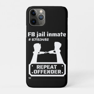 Capa Para iPhone 11 Pro "FB JAIL INMATE" preso engraçado
