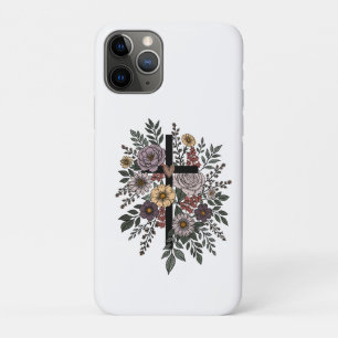 Capa Para iPhone 11 Pro Fé e Flores