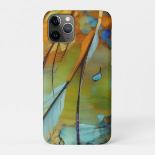 Capa Para iPhone 11 Pro Feather Abstrato AI Art